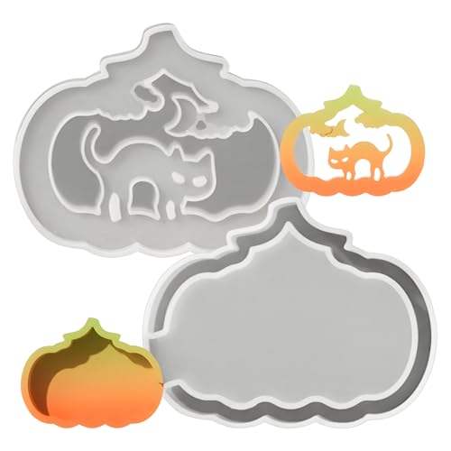Kürbisformen - 8.15x10.2x2,7 cm, wiederverwendbare Halloween -Jar -Form für Kerzenherstellung, Fondant -Lehmputzhandwerk mit dekorativem Design, Ornaments -Set für Urlaubstisch, Küche, Kamin Kürbisformen - 8.15x10.2x2,7 cm, wiederverwendbare Halloween -Jar -Form für Kerzenherstellung, Fondant -Lehmputzhandwerk mit dekorativem Design, Ornaments -Set für Urlaubstisch, Küche, Kamin von Generisch