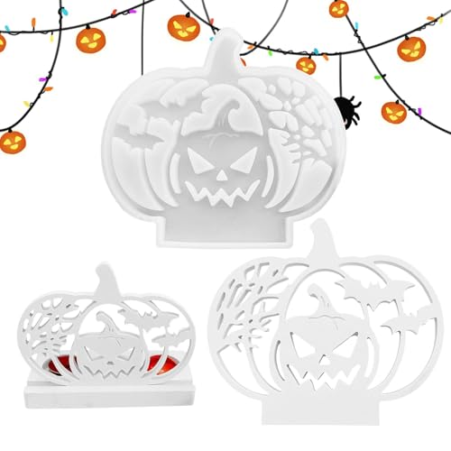 Kürbisharz-Form, Kürbisformen, Harzform für Epoxidguss, wiederverwendbare Schokoladen-Epoxidharz-Gussformen für Schreibtisch, Heimdekoration, Halloween-Partys, Requisiten Kürbisharz-Form, Kürbisformen, Harzform für Epoxidguss, wiederverwendbare Schokoladen-Epoxidharz-Gussformen für Schreibtisch, Heimdekoration, Halloween-Partys, Requisiten von Generisch