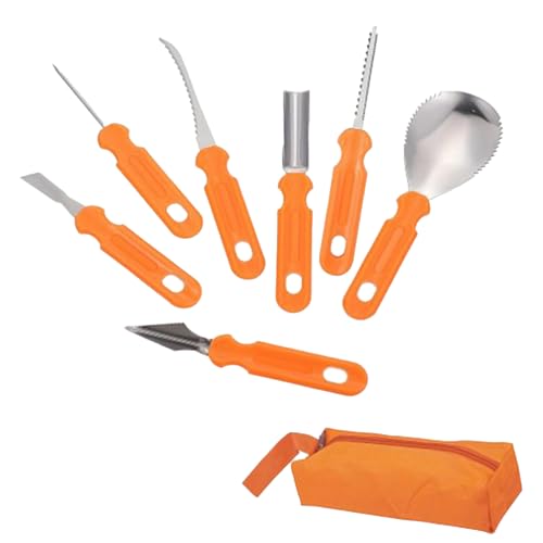 Kürbisschnitz-Set - Bastelbedarf Schnitzzubehör Für Feiertage | Zubehör Für Anfänger Schule Bastelprojekte Familienaktivität Kürbisschnitz-Set - Bastelbedarf Schnitzzubehör Für Feiertage | Zubehör Für Anfänger Schule Bastelprojekte Familienaktivität von Generisch