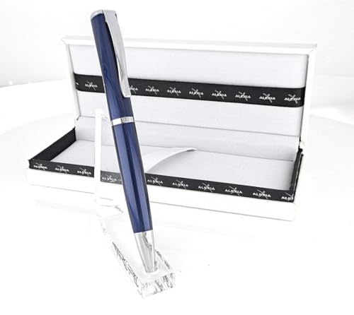 Kugelschreiber Alexia, elegantes Design, Marineblau und Silber, mit Geschenketui Kugelschreiber Alexia, elegantes Design, Marineblau und Silber, mit Geschenketui von Generisch