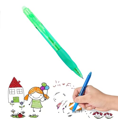 Kugelschreiber Bunt Radierbarer Kugelschreiber Radierbarer Tintenroller Gelschreiber Friction Stifte Radierstift Gelstifte Radierbar mit Radiergummi 0,5 mm Erasable Pen für Schreibwaren Hellgrün von Generisch