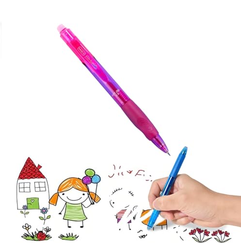 Kugelschreiber Bunt Radierbarer Kugelschreiber Radierbarer Tintenroller Gelschreiber Friction Stifte Radierstift Gelstifte Radierbar mit Radiergummi 0,5 mm Erasable Pen für Schreibwaren Magenta von Generisch