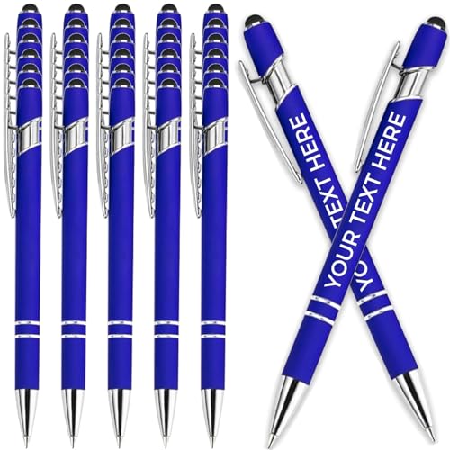 Kugelschreiber mit personalisierter Gravur, Metall-Kugelschreiber, in Großpackung für Damen und Herren, mit Namentext, personalisierter Schreibstift mit schwarzer Tinte für die Schule (Königsblau, 1 Kugelschreiber mit personalisierter Gravur, Metall-Kugelschreiber, in Großpackung für Damen und Herren, mit Namentext, personalisierter Schreibstift mit schwarzer Tinte für die Schule (Königsblau, 1 von Generisch