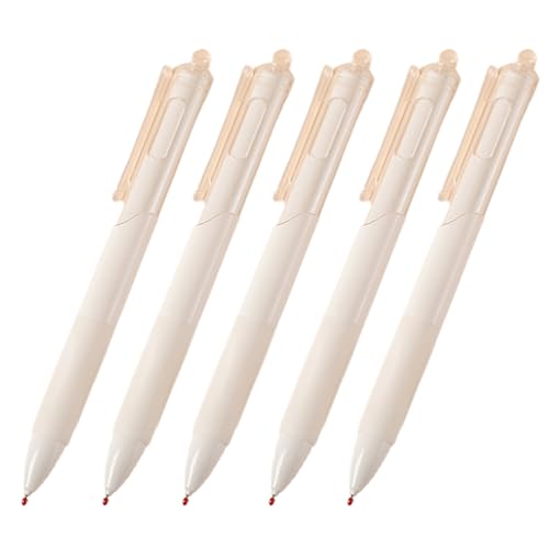 Kugelschreiber mit schwarzer Tinte, schwarze Kugelschreiber - 5 Stück einziehbare Business-Signaturstifte 0,5 mm,Unisex-Studenten-Lernstifte mit mittlerer Spitze für die Schule, das Heimbüro und den G Kugelschreiber mit schwarzer Tinte, schwarze Kugelschreiber - 5 Stück einziehbare Business-Signaturstifte 0,5 mm,Unisex-Studenten-Lernstifte mit mittlerer Spitze für die Schule, das Heimbüro und den G von Generisch