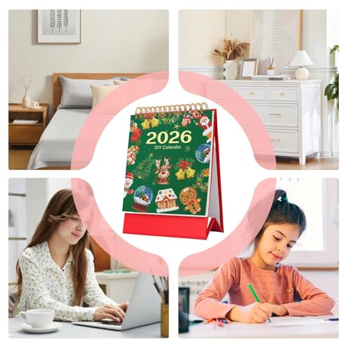 -Kunst Schreibtischkalender | Bastelsets Mit Monatskalender 2026 Für Schreibtisch - Bastelbedarf Für Tisch Eingangsbereich Feiertag Hochzeit Geburtstag Jugendliche Frauen Mädchen -Kunst Schreibtischkalender | Bastelsets Mit Monatskalender 2026 Für Schreibtisch - Bastelbedarf Für Tisch Eingangsbereich Feiertag Hochzeit Geburtstag Jugendliche Frauen Mädchen von Generisch