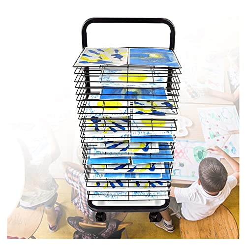 Kunst-Trockenständer, bodenstehende Zeichenbrett-Halterung, Aquarell-Malerei-Schalttafel mit Riemenscheiben, 30 Schichten von Generisch