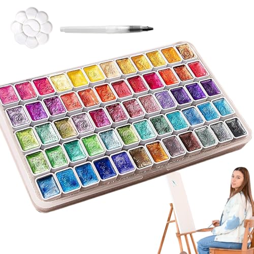 Kunstharz-Pigment - Glitzer Perlpigmente,60 Farben Schimmer Mineral Pigment Set Tragbare Mischpalette für Kunst Einsteiger Dekoration & Nageldesign Kunstharz-Pigment - Glitzer Perlpigmente,60 Farben Schimmer Mineral Pigment Set Tragbare Mischpalette für Kunst Einsteiger Dekoration & Nageldesign von Generisch
