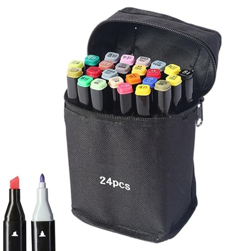 Kunstmarker, doppelseitige Graffiti-Marker, Malstifte mit Tasche, Kunstbedarf-Set für Illustration, Manga, Handwerk, Graffiti, , Schule, Klassenzimmer, Reisen Kunstmarker, doppelseitige Graffiti-Marker, Malstifte mit Tasche, Kunstbedarf-Set für Illustration, Manga, Handwerk, Graffiti, , Schule, Klassenzimmer, Reisen von Generisch