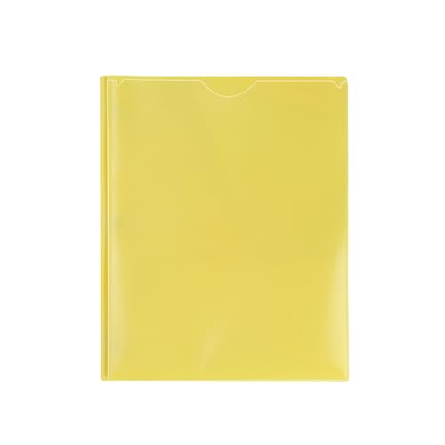 Kunststoffordner mit Taschen, robuster Ordner mit zwei Taschen, Datei-Organizer für Schüler, Klassenzimmer, Hausaufgaben, Schule, ein Muss Kissen Für Bürostühle (Yellow, 23.5x29.3x4cm) von Generisch