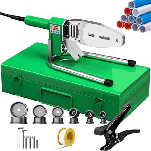 Kunststoffrohrschweißer-Kit mit mehreren Schneidköpfen und professioneller Schere, Heißschmelzmaschine für PPR/PE/PB-Rohre, ideal für Sanitär- und Reparaturwerkstätten Kunststoffrohrschweißer-Kit mit mehreren Schneidköpfen und professioneller Schere, Heißschmelzmaschine für PPR/PE/PB-Rohre, ideal für Sanitär- und Reparaturwerkstätten von Generisch