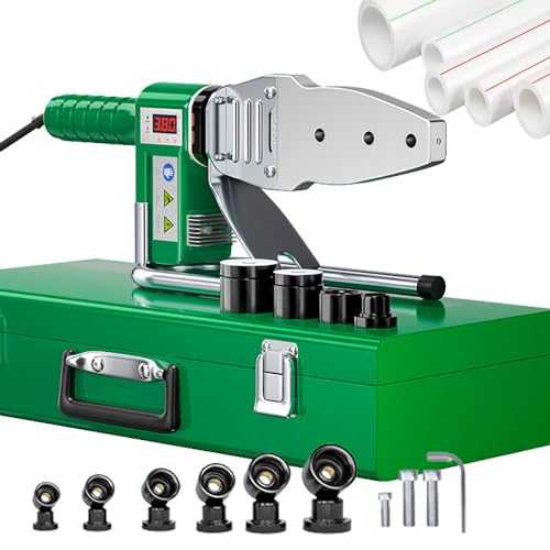 Kunststoffrohrschweißgerät - 1600W Heißschmelzmaschine für PE/PPR/PB/HDPE Rohre, Doppelrohrheizung, Digitalanzeige, doppelte Wärmeableitung - 2M Verbrühungsschutzleitung Kunststoffrohrschweißgerät - 1600W Heißschmelzmaschine für PE/PPR/PB/HDPE Rohre, Doppelrohrheizung, Digitalanzeige, doppelte Wärmeableitung - 2M Verbrühungsschutzleitung von Generisch