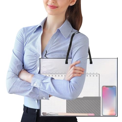 Kunsttasche – 48,3 x 63,5 cm, transparente Aufbewahrungstasche für Kunstwerke, Organizer mit Reißverschluss und Griff für Poster, Sammelalben, Fotos, Schulprojekte, Reisen und Camping von Generisch
