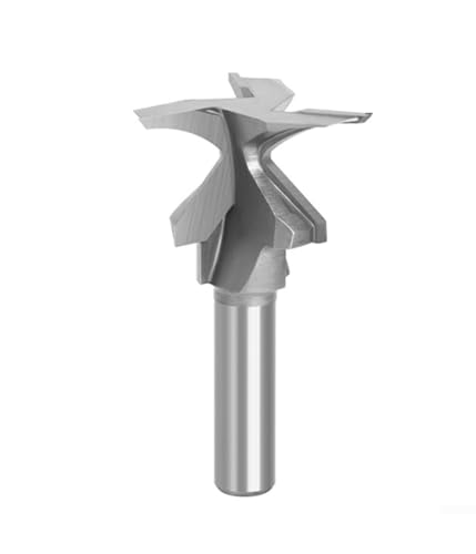 Kurvenfräser, Fräskopf, Fräser, Holzbearbeitungswerkzeuge, Metall, Kompatibel mit den meisten 1/2-Zoll-Bohrfuttern, Silber, 1 Stück (R18) von Generisch