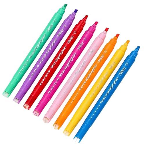 Kurvenstifte - -8 - -Zwecke Journaling & Art Highlighter Marker | Kunstmarker -Stift Für Schule Und Zuhause, Gekrümmte Tipp Für Kalligraphie, Kugeljournale, Kartenherstellung, Scrapbooking Und Kurvenstifte - -8 - -Zwecke Journaling & Art Highlighter Marker | Kunstmarker -Stift Für Schule Und Zuhause, Gekrümmte Tipp Für Kalligraphie, Kugeljournale, Kartenherstellung, Scrapbooking Und von Generisch