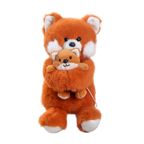 Kuscheltier Fuchs - Spielzeug Plüschtier - 30cm Rotfuchs Klassisch, Mutter-Kind-Design Aus Weichem Plüschstoff in Orange-Weiß, 30 cm Groß, Deko Oder Begleiter Für Kinder von Generisch