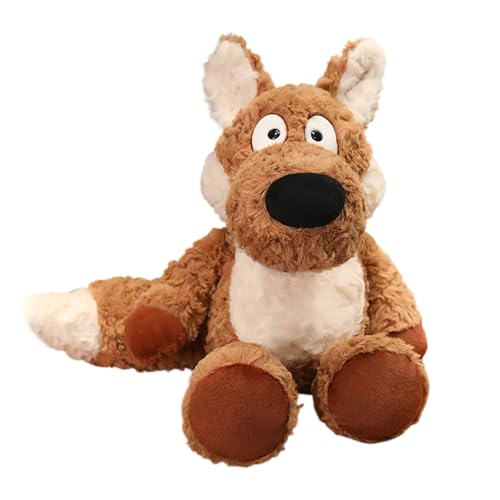 Kuscheltiere Süß - Laufende Wolf und Schaf Plüschtiere, Niedliche Puppen mit Weichem Plüschstoff, Vollgefüllte Cartoon Design Spielzeug als Geschenk für Kinder & Erwachsene (Light Brown) von Generisch