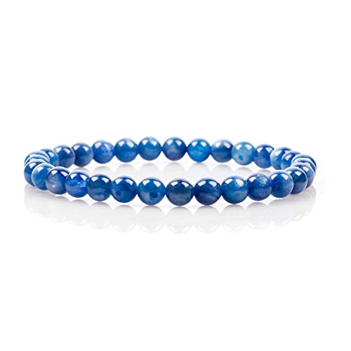 Kyanit kleine – kleine, mittelgroße, große Größen – Edelstein-Perlenarmbänder für Damen und Herren – 6 mm runde Perlen Kyanit kleine – kleine, mittelgroße, große Größen – Edelstein-Perlenarmbänder für Damen und Herren – 6 mm runde Perlen von Generisch