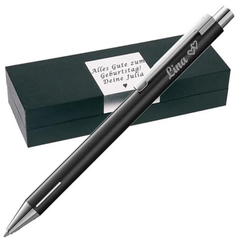 L A M Y econ black Kugelschreiber mit Gravur als Geschenk & Symbol mit Geschenkverpackung inklusive Gravur PS147 von Generisch