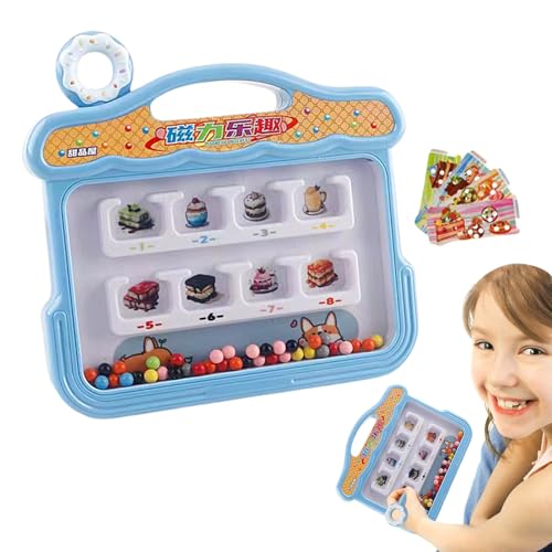 LCD -Zeichnungstablette, Magnetic Doodle Board - Wiederverwendbares Zeichenbrett mit Perlen,Farbenfrohe Kunstzubehör, tragbares Lernwerkzeug für Zuhause, Schule, Reisen von Generisch