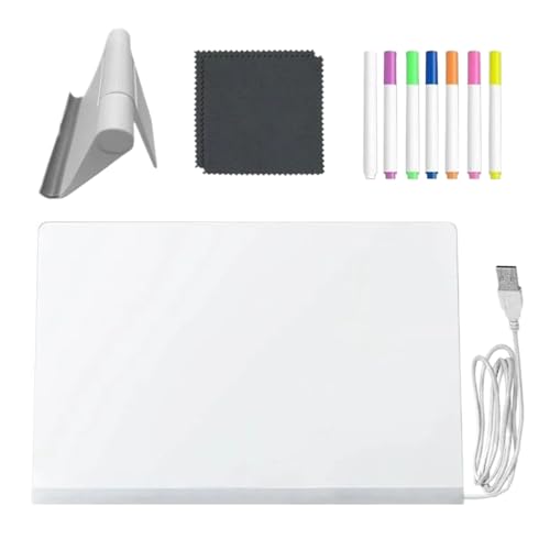 LED Doodle Board - Leuchten Sie das Acryl -Zeichenkissen für Kinder | Beinhaltet 7 Schnelltrocknenstifte, Creative Luminous Writing Board für Kindergarten-Vorschulschule Lernen Indoor Travel Entertain LED Doodle Board - Leuchten Sie das Acryl -Zeichenkissen für Kinder | Beinhaltet 7 Schnelltrocknenstifte, Creative Luminous Writing Board für Kindergarten-Vorschulschule Lernen Indoor Travel Entertain von Generisch
