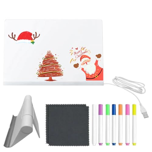 LED-Notiztafel – LED-Acryl-Schreibtafel mit 7 schnell trocknenden Stiften, leuchtendes, trocken abwischbares Pad für Kinder, Jungen, Kinder, Kleinkinder, Teenager, Mädchen LED-Notiztafel – LED-Acryl-Schreibtafel mit 7 schnell trocknenden Stiften, leuchtendes, trocken abwischbares Pad für Kinder, Jungen, Kinder, Kleinkinder, Teenager, Mädchen von Generisch