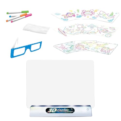 LED-Zeichenblock – beleuchtetes Zeichenbrett, trocken abwischbare Tafel mit Licht, helles, transparentes weißes Panel mit verstellbarem Ständer, weißer Tisch, LED-Notizplanke, fluoreszierende von Generisch