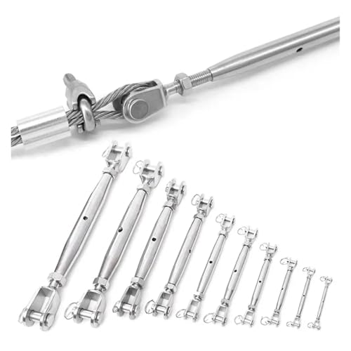 Längenverstellerklemme Marine Rigging-Schraube Geschlossener Körper 304 Edelstahl Spanner M5-M12 Hardware Backenspannschlossbolzen(M6) von Generisch