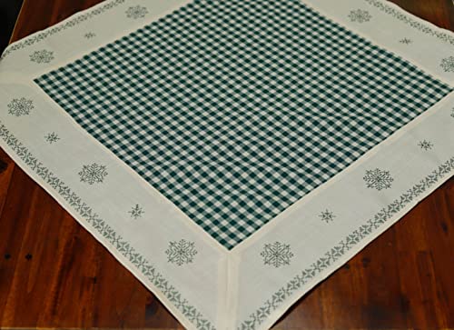 Landhaus Tischdecke Karo grün/weiß Bestickt 85x85 grün Landhaus Tischdecke Karo grün/weiß Bestickt 85x85 grün von Tabibito