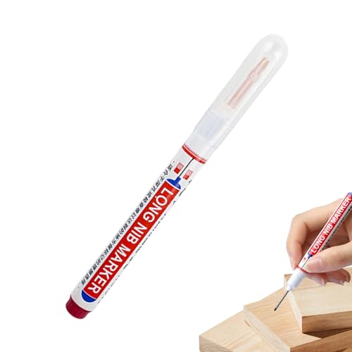 Langer Nib -Marker, Fine Tipps Marker, Langer Köpfe Tiefes Lochmarker, Wasserdichtem Schnellstift Für -Hardware Holzbearbeitungsschweißkonstruktion von Generisch