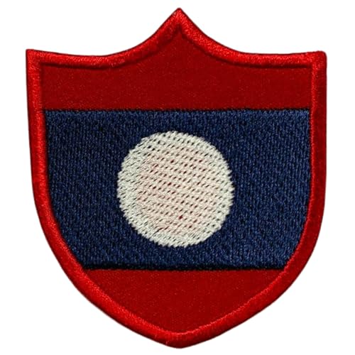 Laos bestickter Schild-Flaggen-Aufnäher, zum Aufbügeln oder Aufnähen, Nationalsymbol, Militär-Aufnäher für Kleidung, Rucksäcke, Mützen Laos bestickter Schild-Flaggen-Aufnäher, zum Aufbügeln oder Aufnähen, Nationalsymbol, Militär-Aufnäher für Kleidung, Rucksäcke, Mützen von Generisch