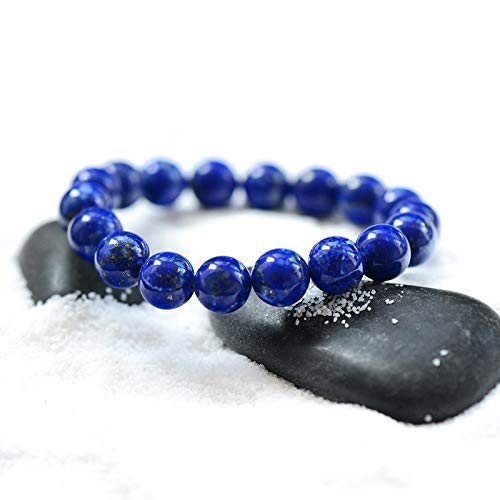 Lapislazuli Armband - Edelsteinarmband - Perlen-Stretcharmband - Freundschaftsarmband - Blauer Stein Fokus Armband (8 mm) von Generisch