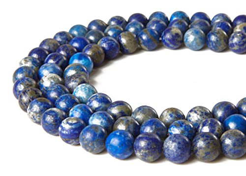 Lapislazuli-Perlen, natürliche Edelsteinperlen, rund, lose Perlen für Schmuckherstellung, 8 mm, 150 Stück Lapislazuli-Perlen, natürliche Edelsteinperlen, rund, lose Perlen für Schmuckherstellung, 8 mm, 150 Stück von Generisch