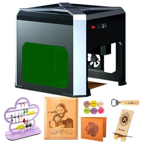 Lasergravier-Schneidemaschine – Ultra-HD-Faser mit 0,05 mm Genauigkeit, 80 x 80 mm Gravurbereich für Holz, Vinyl, Leder, Glas – perfekt für DIY-Kunst- und Logo-Design Lasergravier-Schneidemaschine – Ultra-HD-Faser mit 0,05 mm Genauigkeit, 80 x 80 mm Gravurbereich für Holz, Vinyl, Leder, Glas – perfekt für DIY-Kunst- und Logo-Design von Generisch