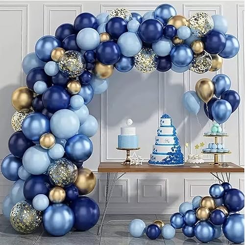 Latex Party Luftballons Geburtstag Hochzeit Baby Bad Valentinstag Party Dekoration Latex Ballon Party Dekoration (Blaues Thema, 134) von Generisch