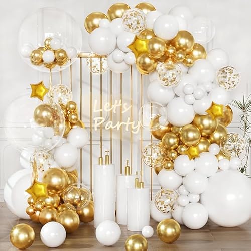 Latex Party Luftballons Geburtstag Hochzeit Baby Bad Valentinstag Party Dekoration Latex Ballon Party Dekoration (Platinum Star Theme, 98) von Generisch