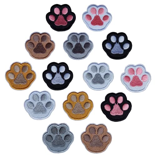 Laufal Bügelflicken Hundepfoten, 14 Sticker/Patches zum Aufbügeln von Generisch