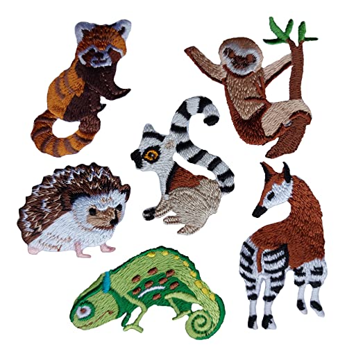 Laufal Bügelflicken Zoo Tiere, 6 Sticker/Patches zum Aufbügeln Laufal Bügelflicken Zoo Tiere, 6 Sticker/Patches zum Aufbügeln von Generisch