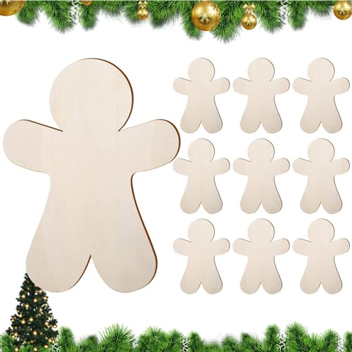 Lebkuchenformen | 10 Stücke Weihnachten Unbehandelte Holzornamente - Unbedruckte Holzausschnitte Aufhängbare Bastelarbeiten Für Zuhause Fenster Wand Reise Familiengeburtstag Hochzeit Fest Lebkuchenformen | 10 Stücke Weihnachten Unbehandelte Holzornamente - Unbedruckte Holzausschnitte Aufhängbare Bastelarbeiten Für Zuhause Fenster Wand Reise Familiengeburtstag Hochzeit Fest von Generisch