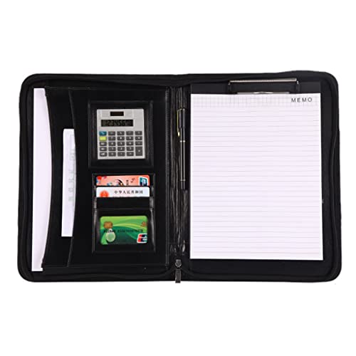 Leder-Portfolio-Klemmbrett mit Taschenrechner und Schreibblock für Geschäftspräsentationen und Konferenzen Leder-Portfolio-Klemmbrett mit Taschenrechner und Schreibblock für Geschäftspräsentationen und Konferenzen von Generisch