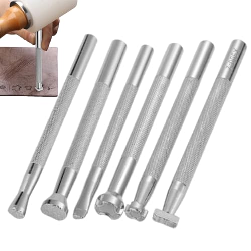 Leder Prägestempel | Ledergravur-Set Für Handwerkliche Prägetechnik,6-Teilige Schablonen Für Lederverarbeitung Und Sattelherstellung Für Anwender Leder Prägestempel | Ledergravur-Set Für Handwerkliche Prägetechnik,6-Teilige Schablonen Für Lederverarbeitung Und Sattelherstellung Für Anwender von Generisch