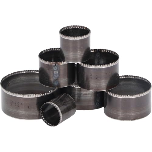 Leder Stanzformen Set Rund 7-teilig Lochstanzer Ausstechformen DIY Lederwerkzeug Legierter Stahl Lederstanzform Bastelset für Gürtel Schmuck Polymerton Stoff von Generisch