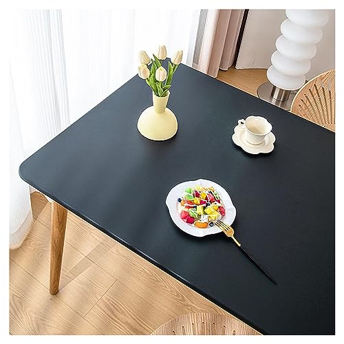 Leder-Tischdecke mit elastischem Rand, wasserdicht, öldicht, hitzebeständig, abwischbar, Schutzpolster für quadratische/rechteckige Tische, 90 x 150 cm, Dunkelgrau Leder-Tischdecke mit elastischem Rand, wasserdicht, öldicht, hitzebeständig, abwischbar, Schutzpolster für quadratische/rechteckige Tische, 90 x 150 cm, Dunkelgrau von Generisch