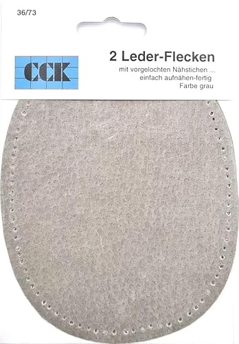 Lederflicken, Flicken zum annähen - Echtes Leder (Silbergrau) von Generisch