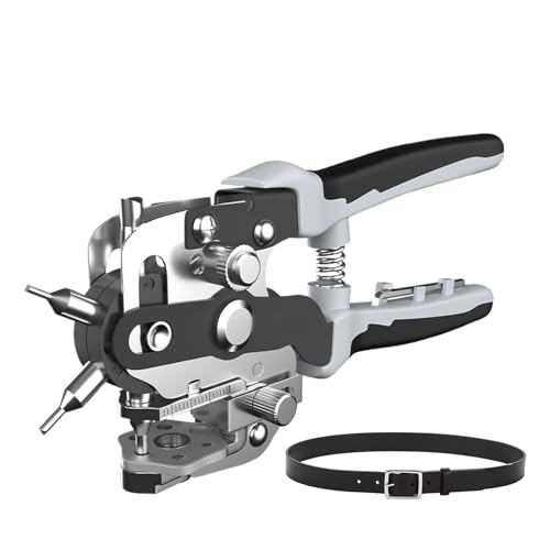 Lederloch Punch | 400 G Ledergürtel -Loch -Puncher -Werkzeug | Hochleistungs -Haushalts -Telefonhülle Puching -Zange, 360 -Grad -Rotation Einstellbarer Gürtellochpuncher Für Handgefertigtes Studio von Generisch
