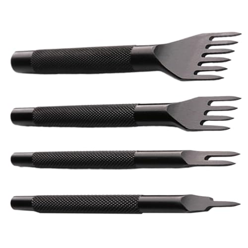 Ledernähte Punch - Präzisions -Multi -Tine -Meißel, robuster Handwerksgriff | Licking Channel Maker, Fine Perforation Tool, Sturdy Studio Hand -Implementierung, stilvoller Nahtabstandsi von Generisch