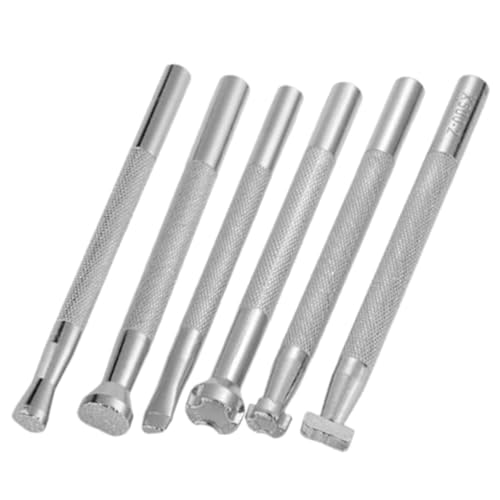 Lederstempelwerkzeuge | Leder -Stanzwerkzeug | Manuell Geschnitzte Präge Hammer Kit | 6-teiliger Briefmarken-Set Für Lederarbeit, Sattel-Making & Craft-Projekte, Ideal Für Hobbyisten, Männer Lederstempelwerkzeuge | Leder -Stanzwerkzeug | Manuell Geschnitzte Präge Hammer Kit | 6-teiliger Briefmarken-Set Für Lederarbeit, Sattel-Making & Craft-Projekte, Ideal Für Hobbyisten, Männer von Generisch