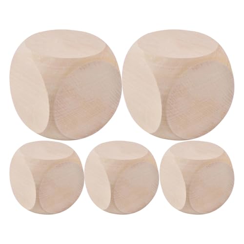 Leere Würfel, 5 Stück Blanko Würfel Holzwürfel Blanko Leere Würfel Blanko Würfel Unbemalte Holzwürfel Für Dekorationen Und Bastelprojekte | 6-seitige Würfelwürfel Mit Runden Ecken Leere Spielwürfel Leere Würfel, 5 Stück Blanko Würfel Holzwürfel Blanko Leere Würfel Blanko Würfel Unbemalte Holzwürfel Für Dekorationen Und Bastelprojekte | 6-seitige Würfelwürfel Mit Runden Ecken Leere Spielwürfel von Generisch