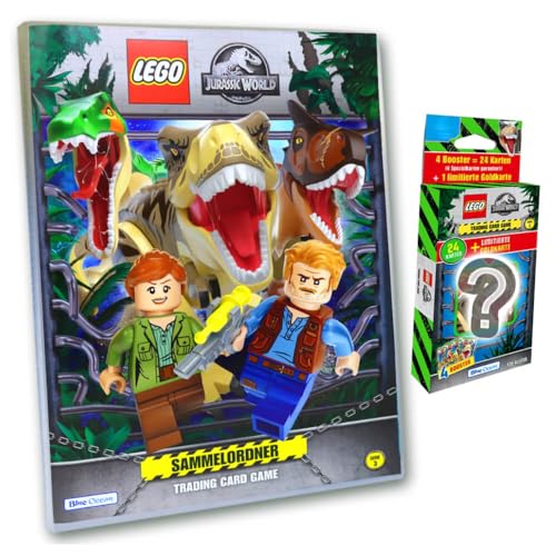 Lego Jurassic World 3 Karten - Sammelkarten Trading Cards (2023) - Sammelkarten - Auswahl (1 Mappe + 1 Blister) von Generisch