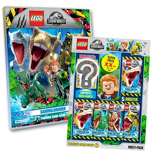 Lego Jurassic World Serie 2 Karten - Trading Cards - 1 Sammelmappe + 1 Multipack Sammelkarten Bundle von Generisch