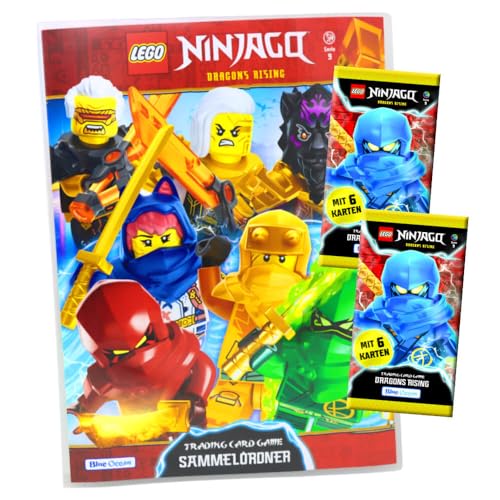Lego Ninjago Karten Serie 9 - Trading Cards - Dragons Rising (2024) - Sammelkarten - Auswahl (1 Mappe + 2 Booster) von Generisch